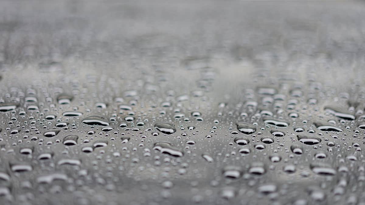water droplets on floor
